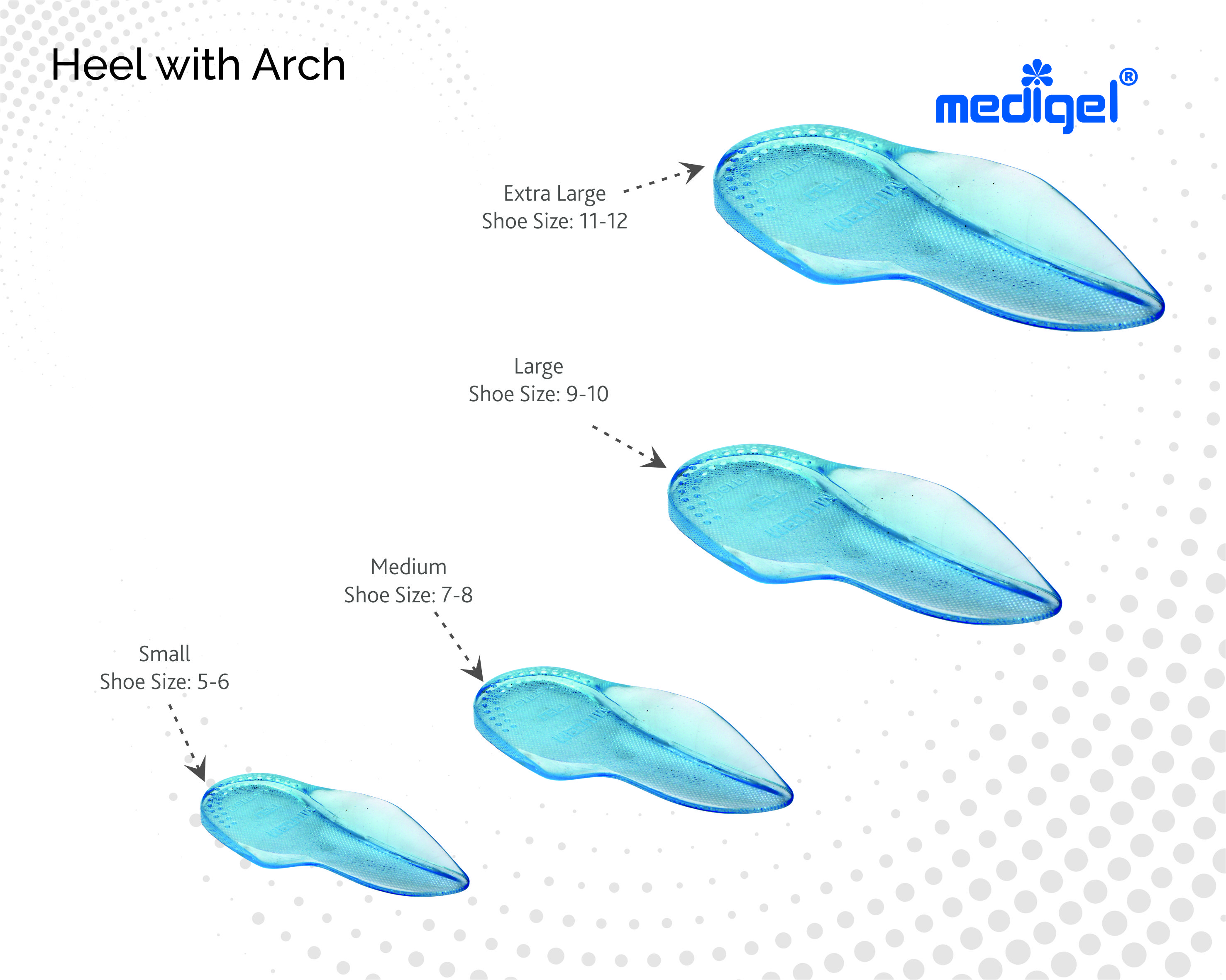 Medigel® Heel with Arch (Small, Medium, Large and Extra Large)