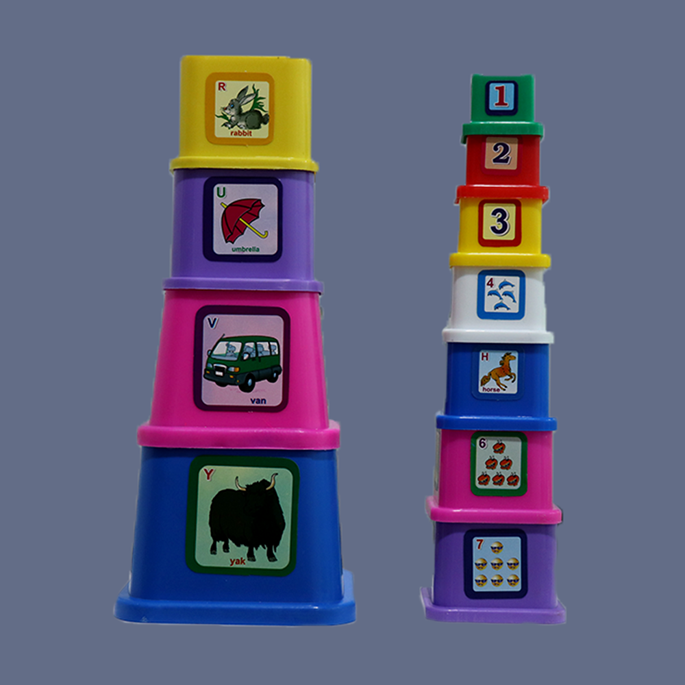Learning Tower Stack (Alphabets & Numbers Blocks)